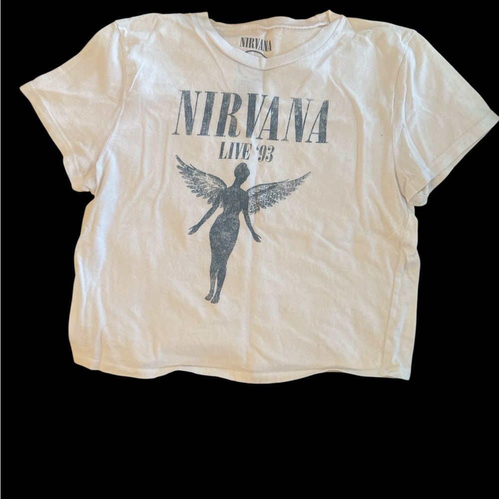 NIRVANA Angel Graphic White Tee
